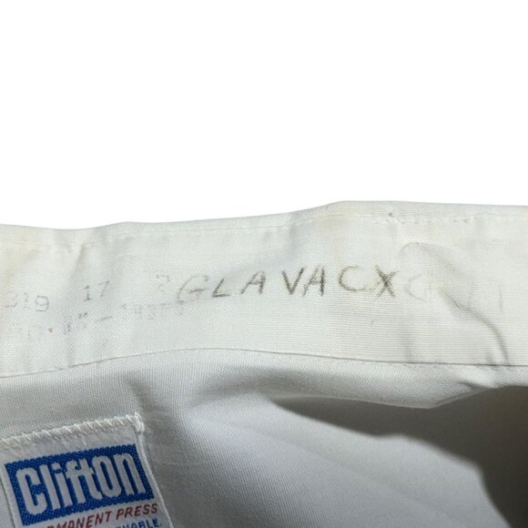 Vintage South Euclid Fire Department 70's XL White Button Down Uniform Shirt - Picture 7 of 13